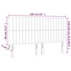 vidaXL Cabeceira Preta 160x5x118/128 cm Tecido