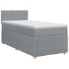 vidaXL Cama box spring com colch&atilde;o Cinzento-claro 80 x 200 cm Tecido