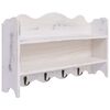 vidaXL Cabide de parede 50x10x30 cm madeira branco