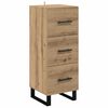 vidaXL Buffet Carvalho Artesanal 34,5 x 34 x 90 cm