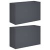 vidaXL Vaso de Jardim 2 unid. Antracite 80 x 40 x 50 cm