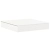 vidaXL Caixa de areia com cobertura 111x111x19,5cm pinho maci&ccedil;o branco
