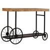 vidaXL Mesa consola madeira de mangueira maci&ccedil;a 115x36x76 cm