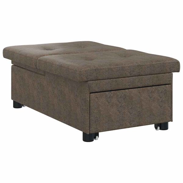 vidaXL Sof&aacute;-Cama Cinza Escuro 194 x 67 x 82 cm Tecido Huahua