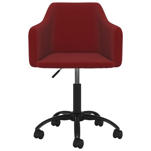 vidaXL Cadeiras de jantar girat&oacute;rias 2 pcs veludo vermelho tinto