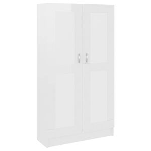 vidaXL Estante 82,5x30,5x150 cm derivados de madeira branco brilhante