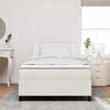 vidaXL Cama Box Creme e Branco 120 x 190 cm Tecido de Veludo Cotele