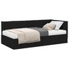 vidaXL Estrutura de Cama de Canto com Colch&atilde;o 2 unid. Preto