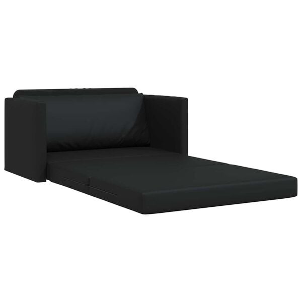 vidaXL Sof&aacute;-Cama 110cm Preto Couro Artificial