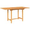 vidaXL Mesa de jardim extens&iacute;vel 110-160x80x75 cm teca maci&ccedil;a