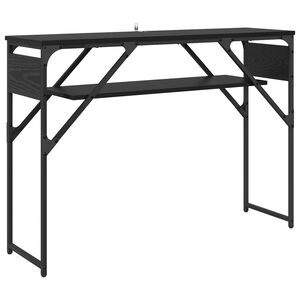 vidaXL MesadeConsola Carvalho Preto Derivados de Madeira 105x30x75cm