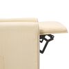 vidaXL Poltrona elevat&oacute;ria tecido cor creme