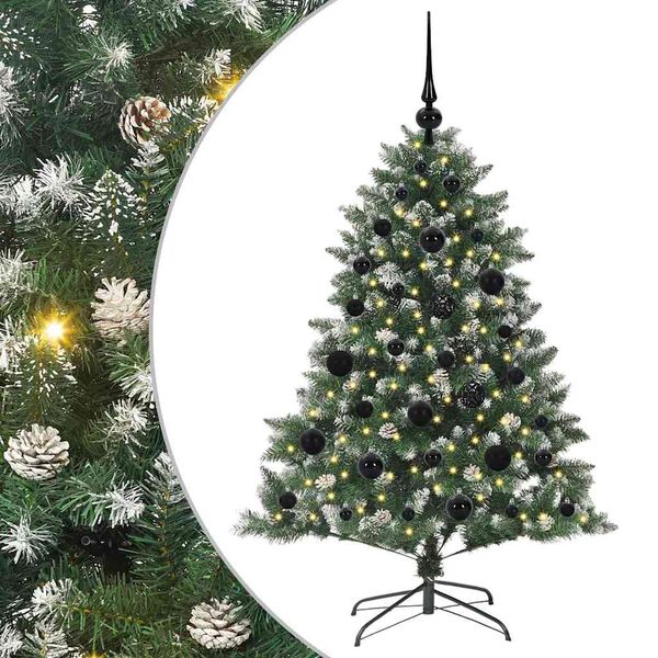 vidaXL &Aacute;rvore de Natal Artificial Verde 120 cm PVC, Pl&aacute;stico e A&ccedil;o