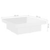 vidaXL Mesa de centro 90x90x28cm derivados de madeira branco brilhante