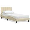 vidaXL Cama com colch&atilde;o Hanko 90x200 cm tecido cor creme