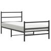 vidaXL Estrutura de cama com cabeceira e p&eacute;s 100x190 cm metal preto