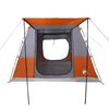 vidaXL Tenda de campismo p/ 4 pessoas impermeável cinzento/laranja
