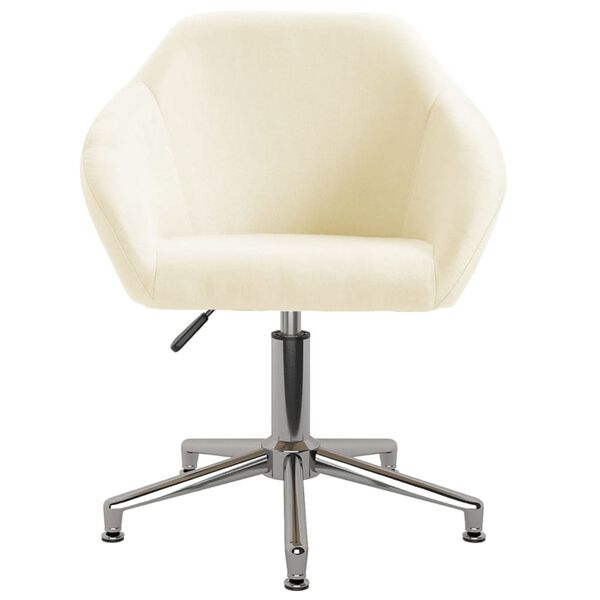 vidaXL Cadeiras de jantar girat&oacute;rias 4 pcs tecido cor creme