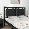 vidaXL Cabeceira de cama 140,5x4x100 cm pinho maci&ccedil;o preto