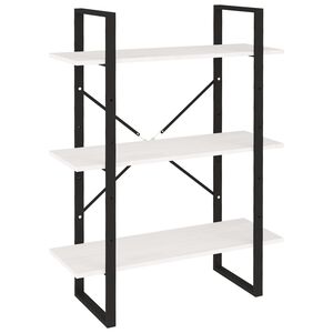 vidaXL Estante com 3 prateleiras 80x30x105 cm pinho maci&ccedil;o branco