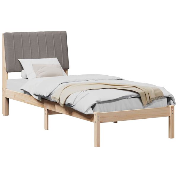 vidaXL Estrutura da Cama com cabeceira Castanho 75 x 190 cm