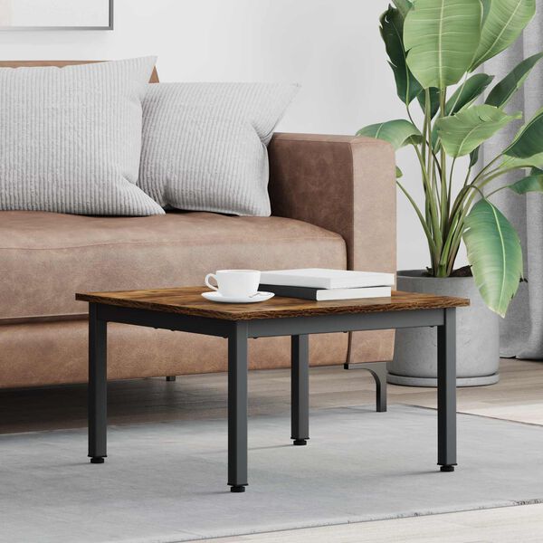 vidaXL Mesa de centro Carvalho Fum&ecirc; 60 x 60 x 36 cm Madeira processada