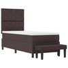 vidaXL Cama Box com colch&atilde;o Marrom Escuro 80 x 200 cm tecido