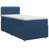 vidaXL Cama box spring com colch&atilde;o Azul 100 x 200 cm Tecido