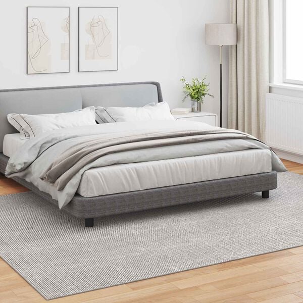 vidaXL Tapetes de &aacute;rea LUGO Creme e Cinza 340 x 240 cm Poli&eacute;ster