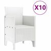 vidaXL Conjunto de Jantar para Jardim 11 pcs Branco Polipropileno