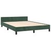 vidaXL Estrutura de cama sem colch&atilde;o 140x200 cm veludo verde-escuro