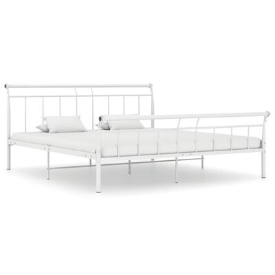 vidaXL Estrutura de cama 200x200 cm metal branco