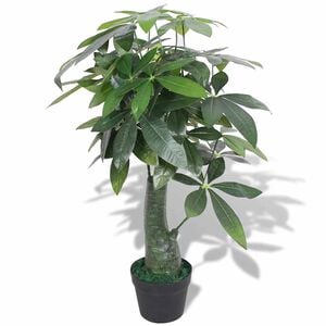 vidaXL Planta &aacute;rvore da sorte artificial com vaso 85 cm verde