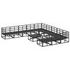 vidaXL Conjunto de Sofá de Jardim com almofada 12 pcs Preto Alumínio