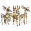 vidaXL Decora&ccedil;&otilde;es renas de Natal 4pcs 160 luzes LED vime branco quente