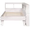 vidaXL Cama com estante sem colch&atilde;o 90x190 cm pinho maci&ccedil;o branco
