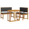 vidaXL Conjunto Bistro de Jardim 3 pcs Castanho