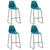 vidaXL Cadeiras de bar 4 pcs pl&aacute;stico turquesa