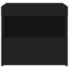 vidaXL Mesas de cabeceira c/ luzes LED 2 pcs 50x40x45 cm preto