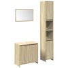 vidaXL 3 pcs conj. m&oacute;veis casa banho derivados madeira carvalho sonoma