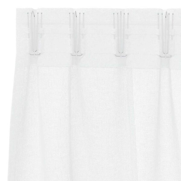 vidaXL Cortina de Voile 2 pcs Branco 245 x 140 cm Poli&eacute;ster