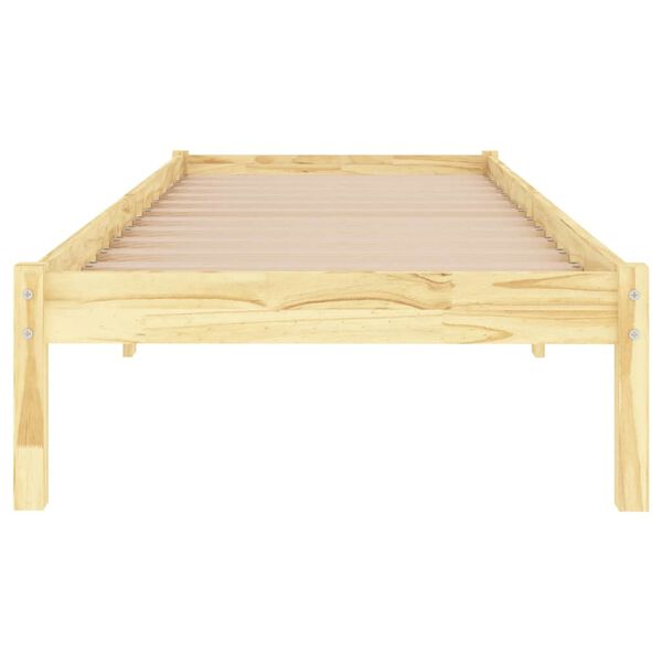 vidaXL Estrutura cama pequena solteiro 75x190 cm madeira maci&ccedil;a