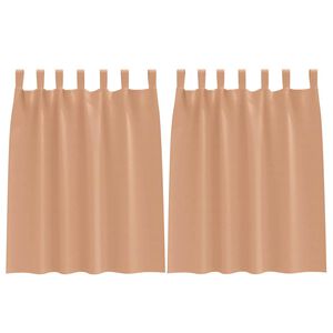 vidaXL Cortinas Blackout com Argolas 2 unid. Marrom Claro 140 x 140 cm
