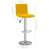 vidaXL Bancos de bar 2 pcs veludo amarelo mostarda