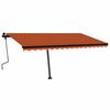 vidaXL Toldo retr&aacute;til manual independente 450x350cm laranja e castanho