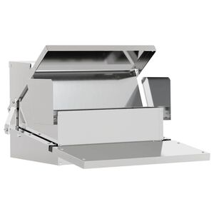 vidaXL Comedouro de Pedal para Frango Prateado 50 x 40 x 29 cm 2 kg