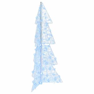 vidaXL &Aacute;rvore de Natal com 100 LEDs Branco Frio 120 cm Acr&iacute;lo