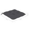 vidaXL Cadeiras de jardim c/ almofadões antracite 2 pcs teca maciça
