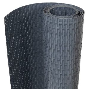 vidaXL Telas de varanda 10 pcs 255x19 cm vime PE antracite