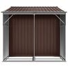 vidaXL Abrigo de jardim 277x192,5x179 cm a&ccedil;o galvanizado castanho
